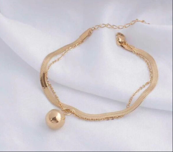1635 Gold Plated Necklace & Bracelet - Image 2