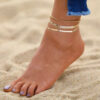 1628 Gold Plated Anklets Set