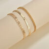 1628 Gold Plated Anklets Set