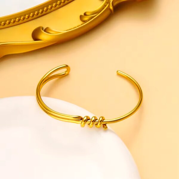 1668 Gold Plated Bangle - Image 3