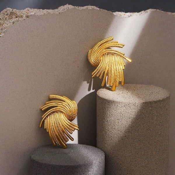 1679 Gold Plated Earrings - Image 4