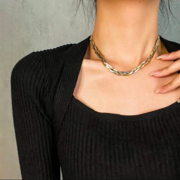 1706 Gold Plated Necklace & Bracelet - Image 4