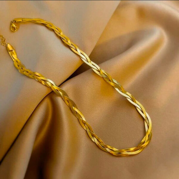 1705 Gold Plated Necklace & Bracelet - Image 5