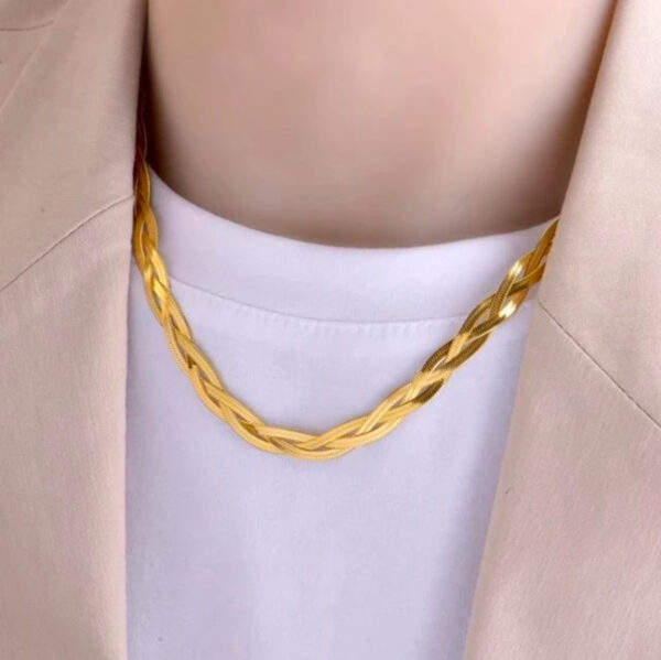 1705 Gold Plated Necklace & Bracelet - Image 4