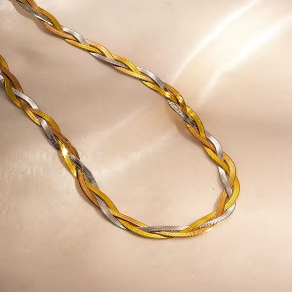 1706 Gold Plated Necklace & Bracelet - Image 3