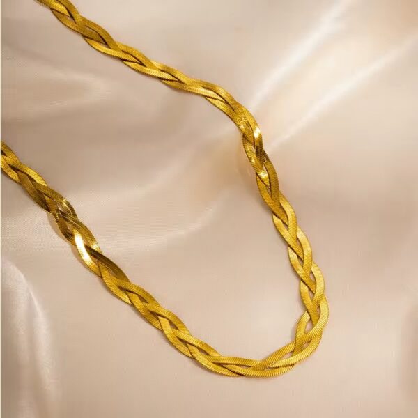 1705 Gold Plated Necklace & Bracelet - Image 3