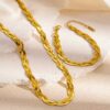 1705 Gold Plated Necklace & Bracelet