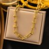 1703 Gold Plated Necklace & Bracelet