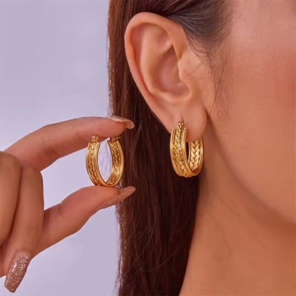 1747 Gold Plated Earrings - Image 2
