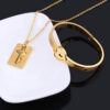 1757 Gold Plated Bangle & Necklace