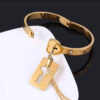 1757 Gold Plated Bangle & Necklace