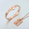 1757 Gold Plated Bangle & Necklace
