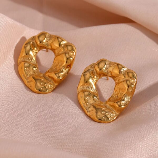 1898 Gold Plated Earrings - Image 2