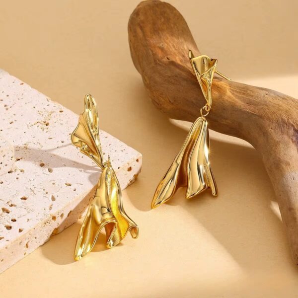1915 Gold Plated Earrings - Image 2