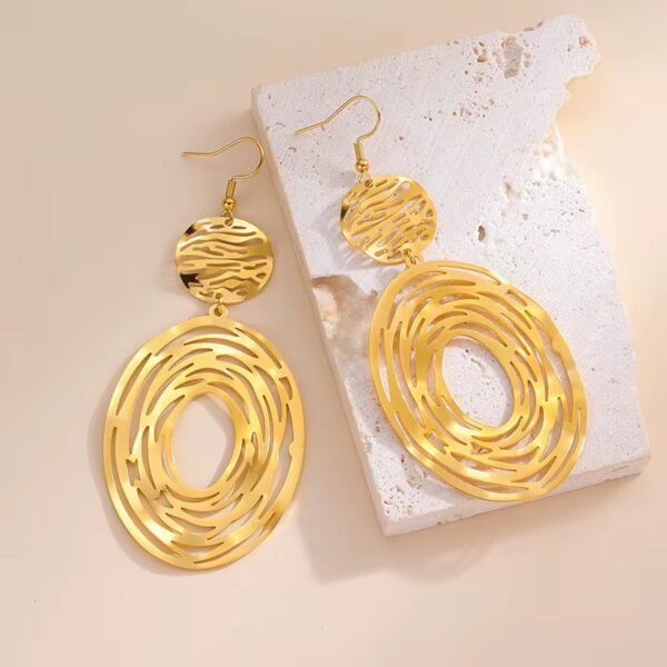1933 Gold Plated Earrings - Image 8
