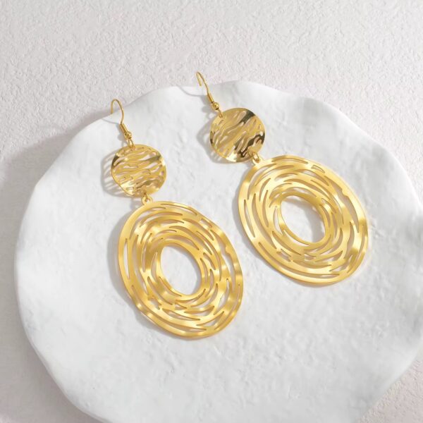 1933 Gold Plated Earrings - Image 7