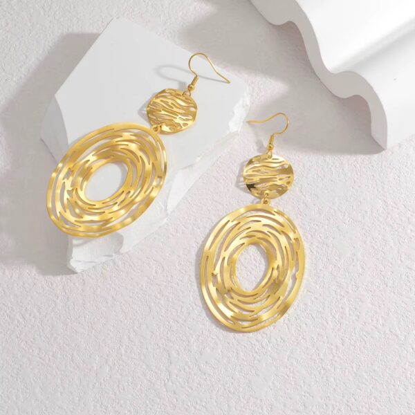 1933 Gold Plated Earrings - Image 9