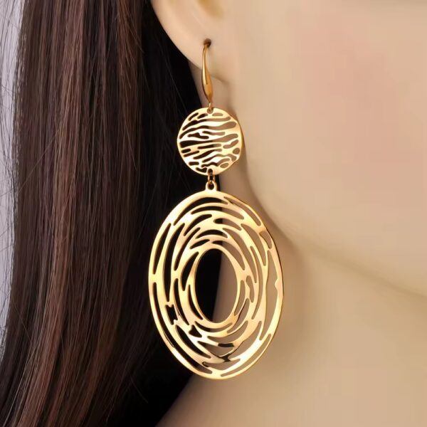 1933 Gold Plated Earrings - Image 6