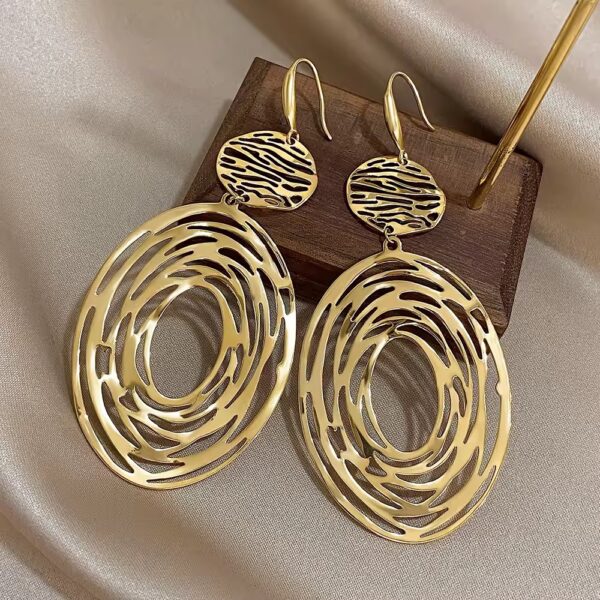 1933 Gold Plated Earrings - Image 3