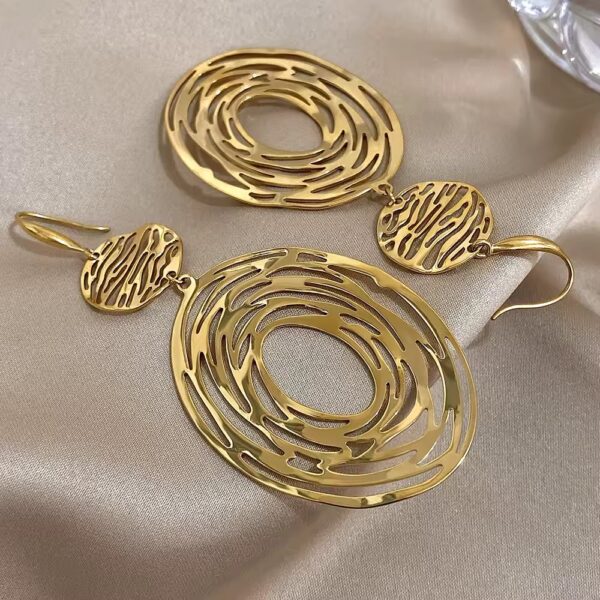 1933 Gold Plated Earrings - Image 4