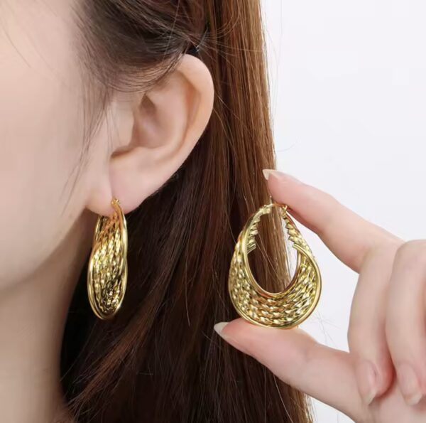 1935 Gold Plated Earrings - Image 2