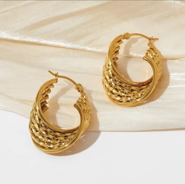 1935 Gold Plated Earrings - Image 4