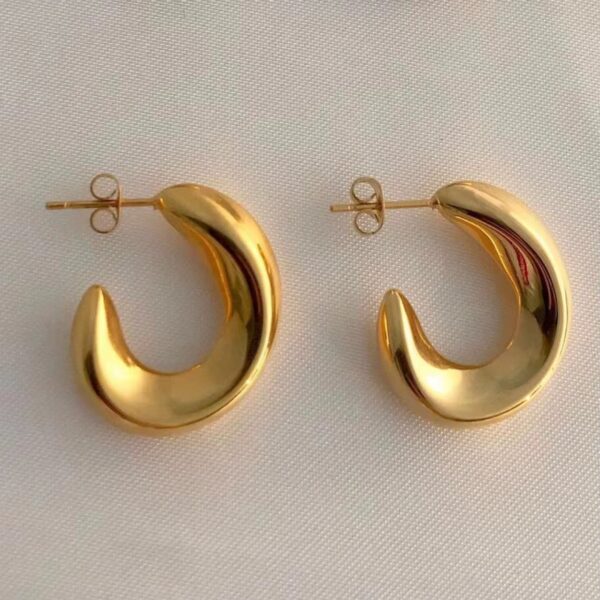 1940 Gold Plated Earrings - Image 3
