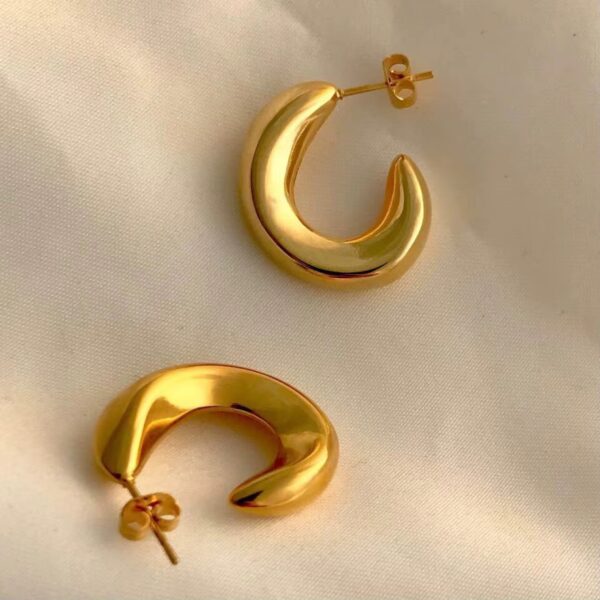 1940 Gold Plated Earrings - Image 2