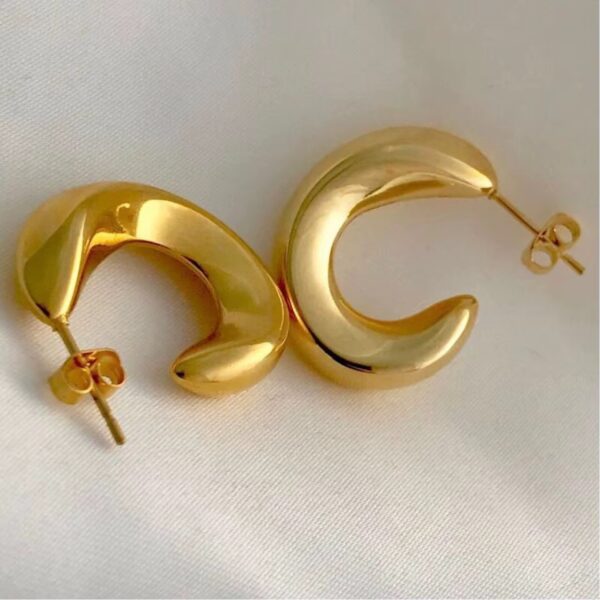 1940 Gold Plated Earrings - Image 4
