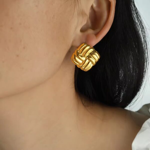 1942 Gold Plated Earrings - Image 5