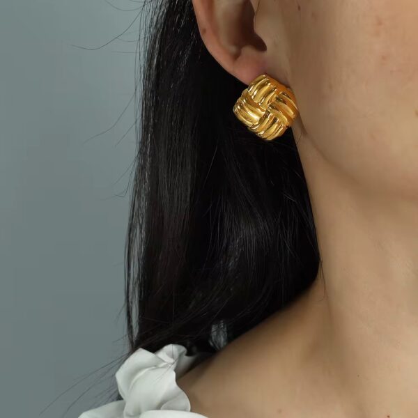 1942 Gold Plated Earrings - Image 6