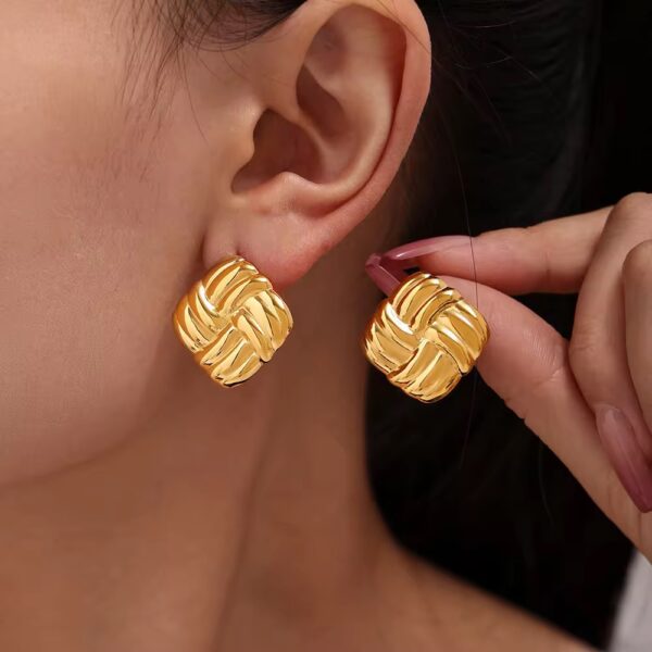 1942 Gold Plated Earrings - Image 2