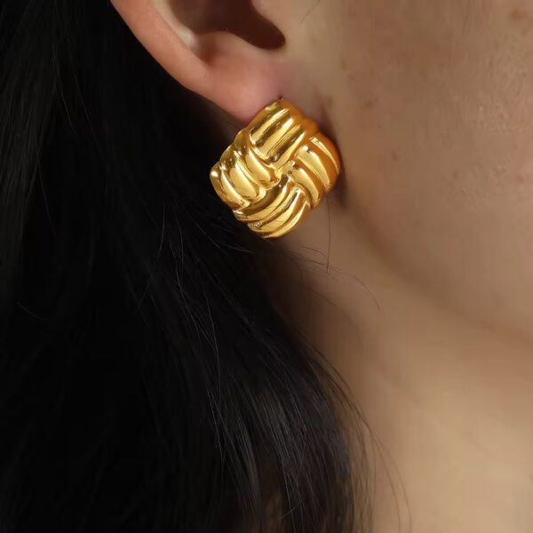 1942 Gold Plated Earrings - Image 3