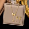 1992 Gold Plated Necklace & Earrings