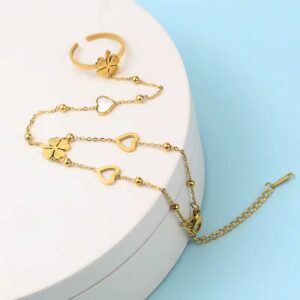 2001 Gold Plated Finger Bracelet