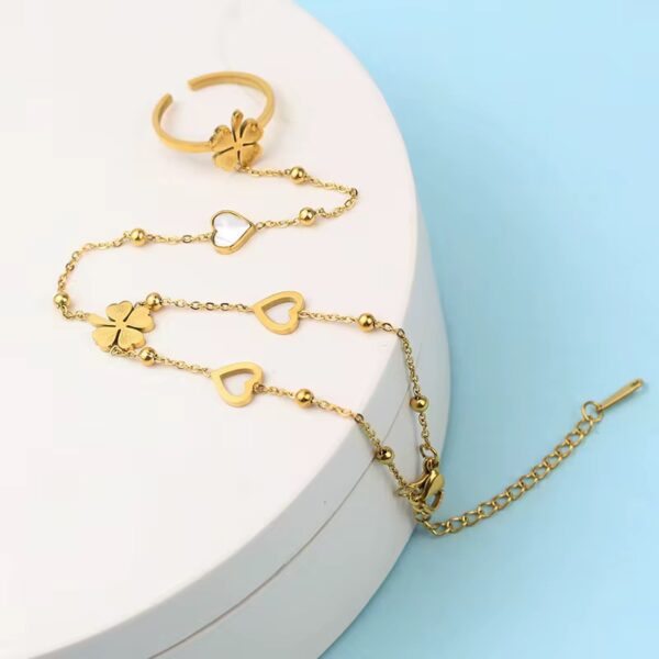 2001 Gold Plated Finger Bracelet